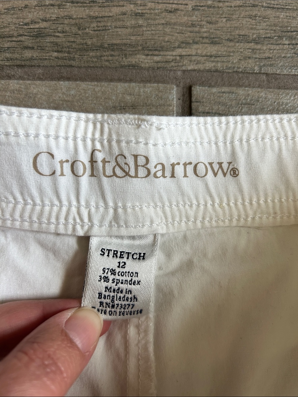 croft & barrow White Cotton Skort with Front Pockets - Picture 2 of 8